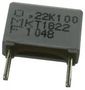 CAPACITOR POLYESTER FILM 0.22UF, 100V, 10%, RADIAL MKT1822422015