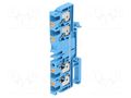 Splice terminal: rail; 4mm2; ways: 1; terminals: 4; blue; wemid; TS35 WEIDMÜLLER A4C4BL