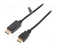 Cable; DisplayPort plug,HDMI plug; 2m; black; DisplayPort 1.2 LOGILINK CV0127