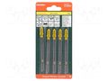 Hacksaw blade-set; wood,chipboard; 74mm; CLEAN WOOD; 5pcs. METABO MTB.623634