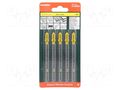 Hacksaw blade-set; wood,chipboard; 74mm; CLEAN WOOD; 5pcs. METABO MTB.623650