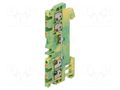 Splice terminal: rail; spring clamp; yellow-green; wemid; 1.5mm2 WEIDMÜLLER A4C1.5PE