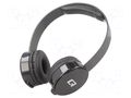 Headphones with microphone; black; Jack 3,5mm; headphones; 1.2m QOLTEC QOLTEC-50817