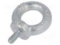 Lifting eye bolt; M6x13; Head: eye; steel; zinc; DIN 580; 20mm DROMET D-SZU.6