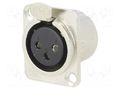 Connector: XLR; socket; female; PIN: 3; soldering; silver; metal CLIFF FC61900N