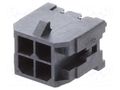 Connector: wire-board; socket; male; PIN: 4; Micro-Fit 3.0; THT; 3mm MOLEX MX-43045-0413