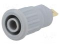 Connector: 4mm banana; socket; 24A; 1kV; grey; gold-plated; 12.2mm STÄUBLI SEB4-F-28