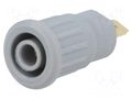 Connector: 4mm banana; socket; 24A; 1kV; grey; gold-plated; 12.2mm STÄUBLI SEB4-F-28