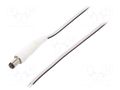 Cable; 2x0.5mm2; wires,DC 5,5/1,7 plug; straight; white; 1.5m BQ CABLE DC.CAB.1900.0150