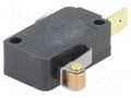 Microswitch SNAP ACTION; 5A/125VAC; with roller; SPST; ON-(OFF) HONEYWELL V7-1A38E9-201-2