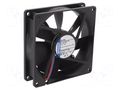 Fan: DC; axial; 12VDC; 92x92x25mm; 61m3/h; 23dBA; ball; 1950rpm EBM-PAPST 3412NLE