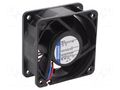 Fan: DC; axial; 24VDC; 60x60x25mm; 46m3/h; 39dBA; ball; 6850rpm EBM-PAPST 624H