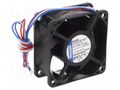 Fan: DC; axial; 12VDC; 60x60x25mm; 43.5m3/h; 35dBA; ball; 6300rpm EBM-PAPST 632/2HPU