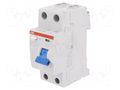 RCD breaker; Inom: 40A; Ires: 100mA; Max surge current: 5000A; IP20 ABB F202AC-40/0.1