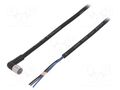 Cable: for sensors/automation; M8; PIN: 3; angled; Len: 5m; plug; 1A OMRON XS3FM8PVC3A5M