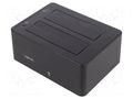 Docking station; USB 2.0,USB 3.0; Poles number: 2; black LOGILINK QP0029