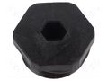 Stopper; PG21; IP68; polyamide; black; V-NE-SD PG; Thread: PG HUMMEL HUMMEL-1256210111