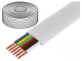 Wire: telecommunication cable; stranded; white; 100m; 0÷60°C LOGILINK CM06W
