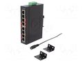 Switch Ethernet; unmanaged; Number of ports: 8; 12÷48VDC; RJ45 ANTAIRA LNX-800A-E-T