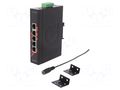 Switch Ethernet; unmanaged; Number of ports: 5; 12÷48VDC; RJ45 ANTAIRA LNX-500AG-T