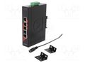 Switch Ethernet; unmanaged; Number of ports: 5; 12÷48VDC; RJ45 ANTAIRA LNX-500A-T