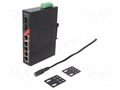 Switch Ethernet; unmanaged; Number of ports: 7; 12÷48VDC; RJ45 ANTAIRA LNX-0702C-SFP-T