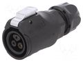Connector: circular; plug; female; MRD; 10A; PIN: 3; IP67; straight AMPHENOL COMMUNICATIONS SOLUTIONS MRDBR03M16000