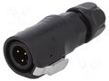 Connector: circular; plug; male; MRD; 5A; PIN: 3; IP67; straight; 125V AMPHENOL COMMUNICATIONS SOLUTIONS MRDAP03M15000