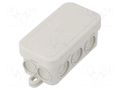 Enclosure: junction box; X: 43mm; Y: 80mm; Z: 36mm; polyetylene; IP55 OBO BETTERMANN OBO-2000001