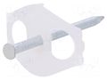 Holder; transparent; Cable P-clips; with a nail OBO BETTERMANN OBO-2222841