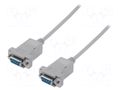 Cable; D-Sub 9pin socket,both sides; 1.8m; grey DIGITUS AK-610100-018-E
