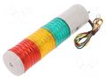 Signalling column; red/amber/green; LED; 24VDC; IP44; ST45L; ABS QLIGHT ST45ML324RAG