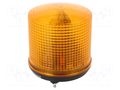 Signaller: lighting; flashing light; amber; S125; 24VDC; IP44; ABS QLIGHT S125S-24-A