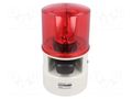 Signaller: lighting-sound; 24VDC; siren,rotating light; red; IP54 QLIGHT S125D-WS-24-R