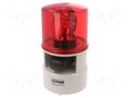 Signaller: lighting-sound; 24VDC; siren,rotating light; LED; red QLIGHT S125DLR-WS-24-R