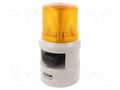 Signaller: lighting-sound; 24VDC; LED; amber; IP54; Ø119x226mm QLIGHT S100DL-WS-24-A