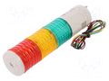 Signalling column; red/amber/green; LED; 24VDC; IP23; ST45L; ABS QLIGHT ST45MLBZ324RAG