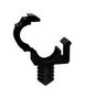 CABLE CLAMP, HINGED, NYLON 6.6, BLACK 23RCFB035CB
