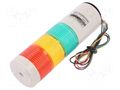 Signalling column; red/amber/green; LED; 24VDC; IP65; STG50L; ABS QLIGHT STG50ML324RAG