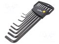 Wrench: hex key-set; inch,spherical; Chrom-vanadium steel; 8pcs. WIHA WIHA.02939