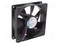 Fan: DC; axial; 24VDC; 92x92x25mm; 84m3/h; 32dBA; slide; 2700rpm EBM-PAPST 3414NG