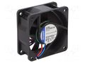 Fan: DC; axial; 12VDC; 60x60x25mm; 43m3/h; 38dBA; slide; Len: 0.31m EBM-PAPST 612NGH