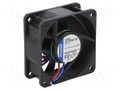 Fan: DC; axial; 12VDC; 60x60x25mm; 43m3/h; 38dBA; slide EBM-PAPST 612NGH