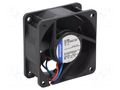 Fan: DC; axial; 12VDC; 60x60x25mm; 55.5m3/h; 43dBA; ball; 6800rpm EBM-PAPST 612NHH-118
