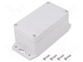 Enclosure: multipurpose; X: 65mm; Y: 115mm; Z: 55mm; polycarbonate GAINTA G205MF-IP67