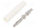 Connector: 2mm banana; plug; 10A; 33VAC; 70VDC; white; -25÷90°C SCHÜTZINGER FK02LNI-WS