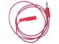 Test lead; 5A; banana plug 4mm,crocodile clip; Urated: 600V; red MUELLER ELECTRIC BU-2031-A-24-2