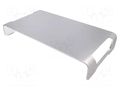 Monitor stand; 20kg; aluminium; Dim: 400x210x63mm; Thk: 5mm LOGILINK BP0033