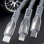 Dudao USB braided cable - micro USB 5 A 1 m gray (L3PROM gray), Dudao 6973687240912