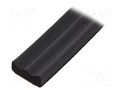 Gasket; EPDM; Thk: 4mm; black; L: 25m; W: 10mm RST ROZTOCZE USRE-10.04